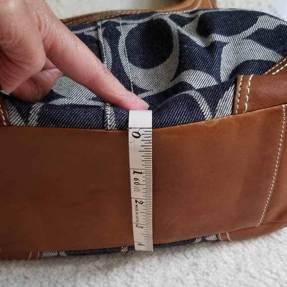 Vintage Coach Leather and Denim Collection Bag - Picture 13 of 14